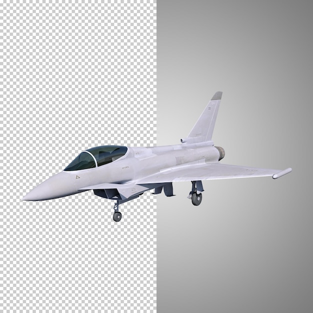 PSD avion de chasse moderne blanc isolé