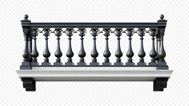 PSD balcon isolé sur fond blanc