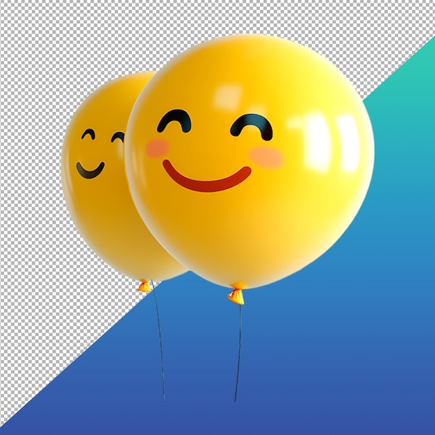PSD balon emoji kuning