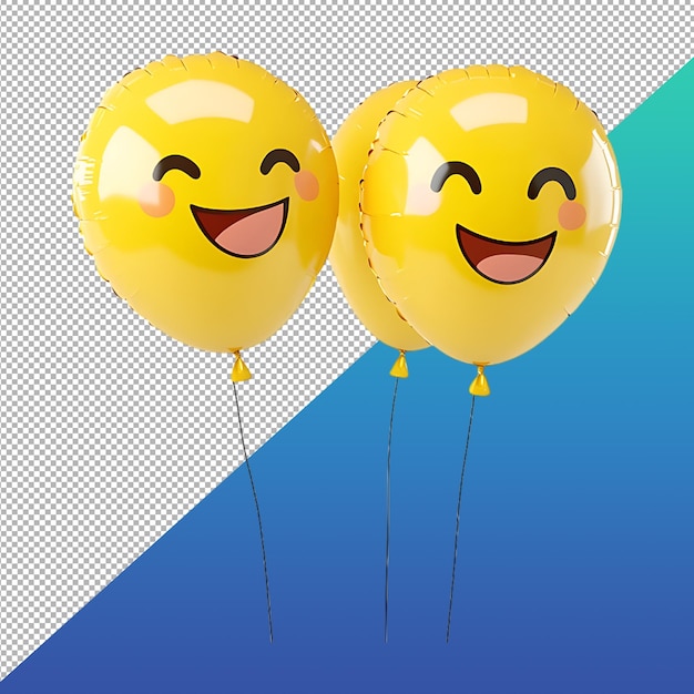 PSD balon emoji kuning