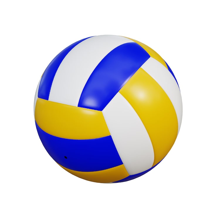 PSD balón de voleibol clásico renderizado en 3d