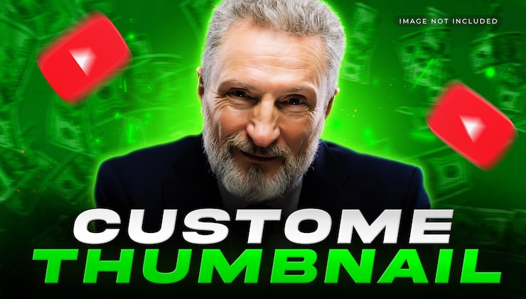 PSD banner youtube thumbnail pengajaran youtube desain thumbnail game