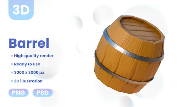 PSD barril 3d