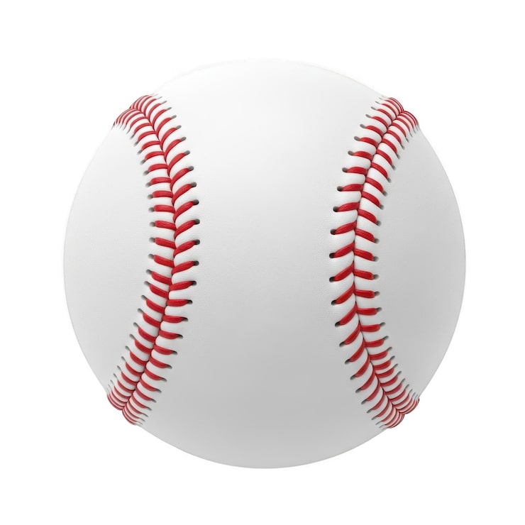 PSD baseball bianco classico con cuciture rosse