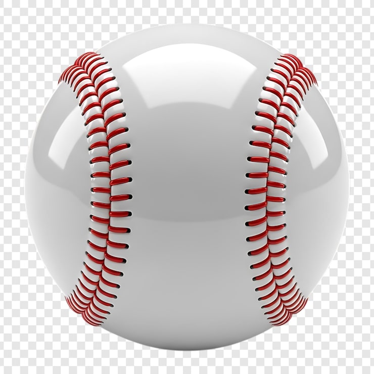PSD baseball bianco classico con cuciture rosse