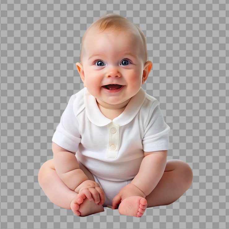 PSD bébé sur un fond transparent