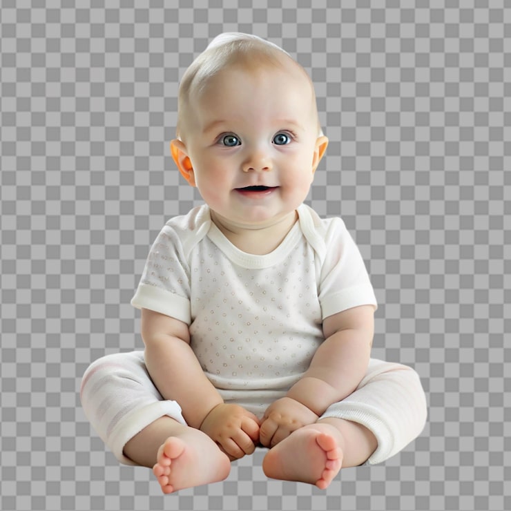 PSD bébé sur un fond transparent