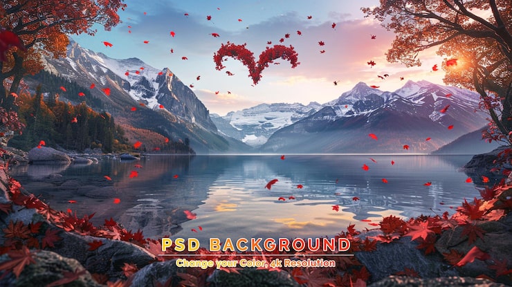 PSD une belle illustration de rendu 3d du paysage