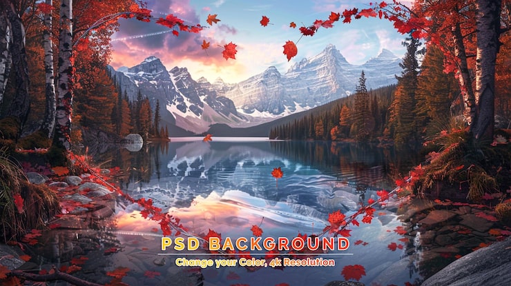 PSD une belle illustration de rendu 3d du paysage