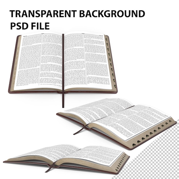 PSD la bible ouverte en png