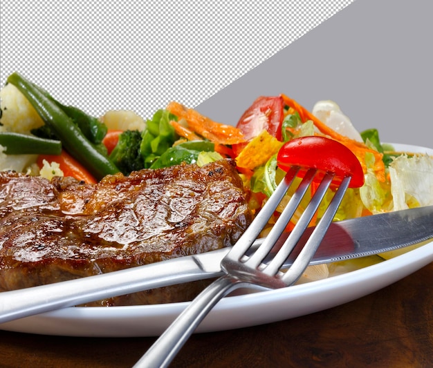 PSD bife grelhado com salada