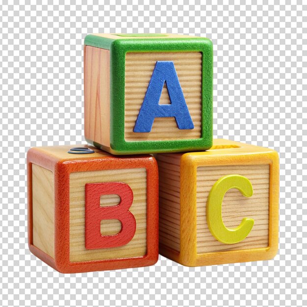 PSD blocs abc arrière-plan blanc isolé