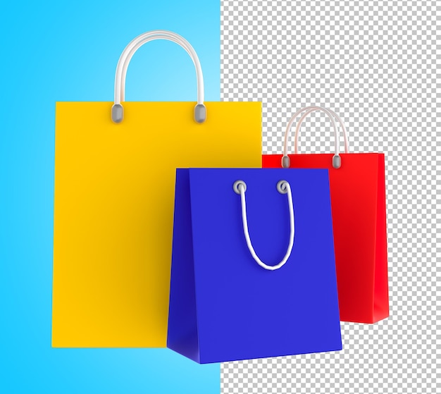 PSD bolsa de compras 3d
