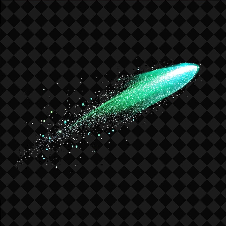 PSD una bomba verde con brillo verde en ella