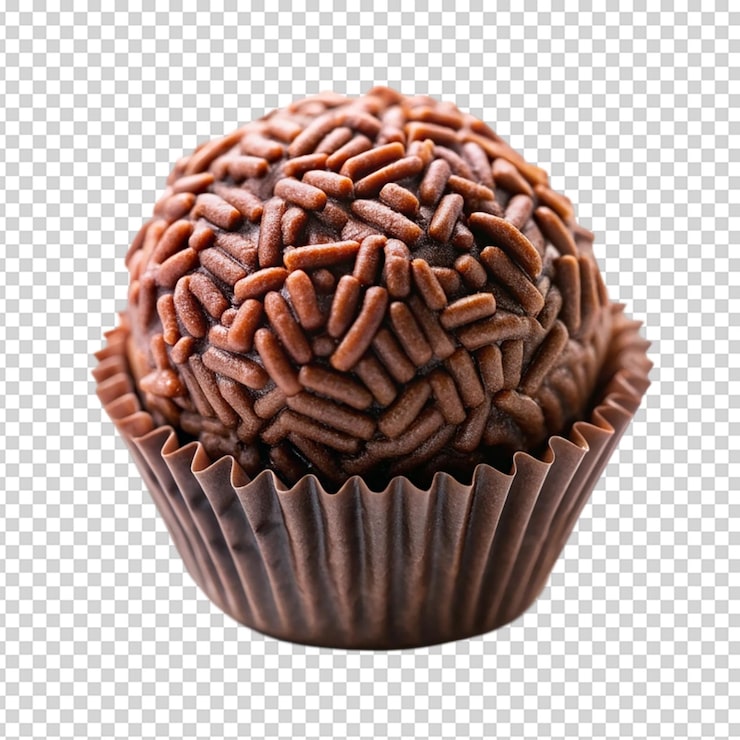 PSD brigadeiro isolado em fundo branco