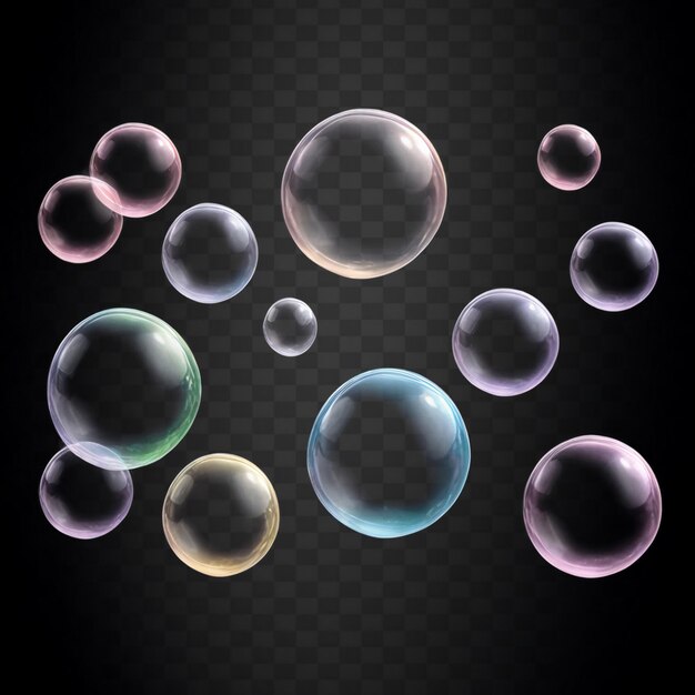 PSD bubble isolate su trasparente