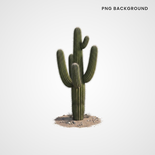 PSD cactus saguaro aislado