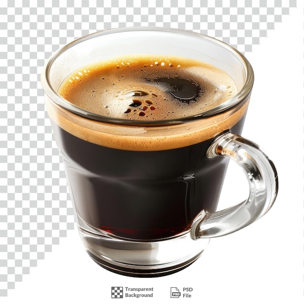 PSD caffè appena preparato sfondo trasparente