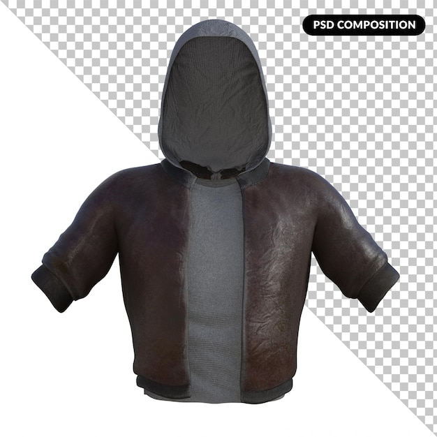 PSD camisa subterrânea isolada 3d