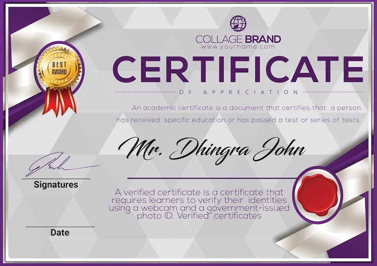 PSD le certificat