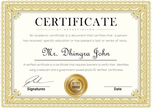 PSD le certificat