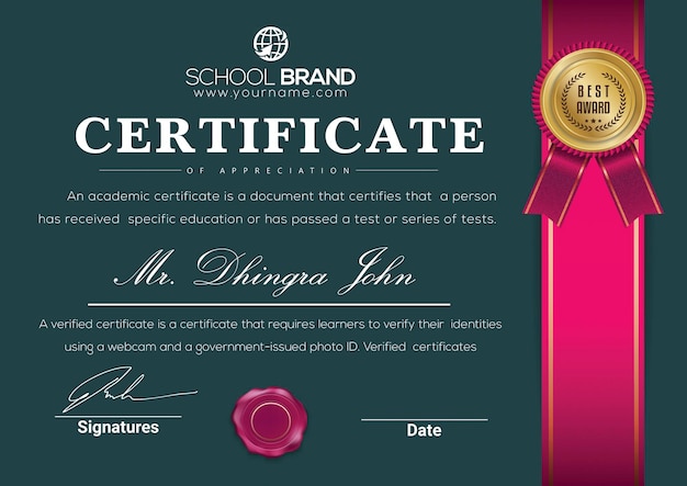 PSD certificato