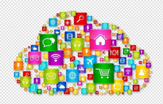 PSD cloud-computing-konzept