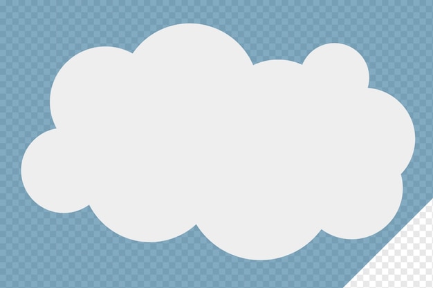 PSD cloud-element durchsichtige psd-bubble-text-cloud-vorlage