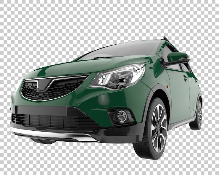 PSD coche moderno sobre fondo transparente. representación 3d - ilustración