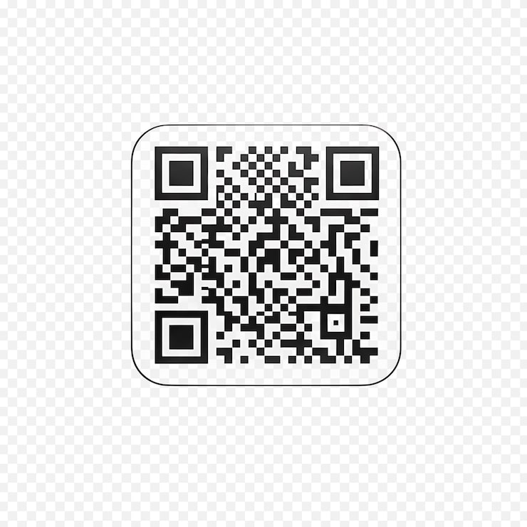 PSD code qr moderne avec des coins arrondis