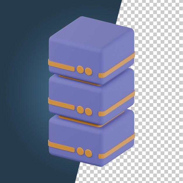 PSD codifica e programmazione di icone 3d render clipart