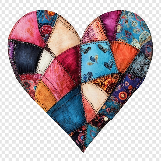 PSD cœur en patchwork