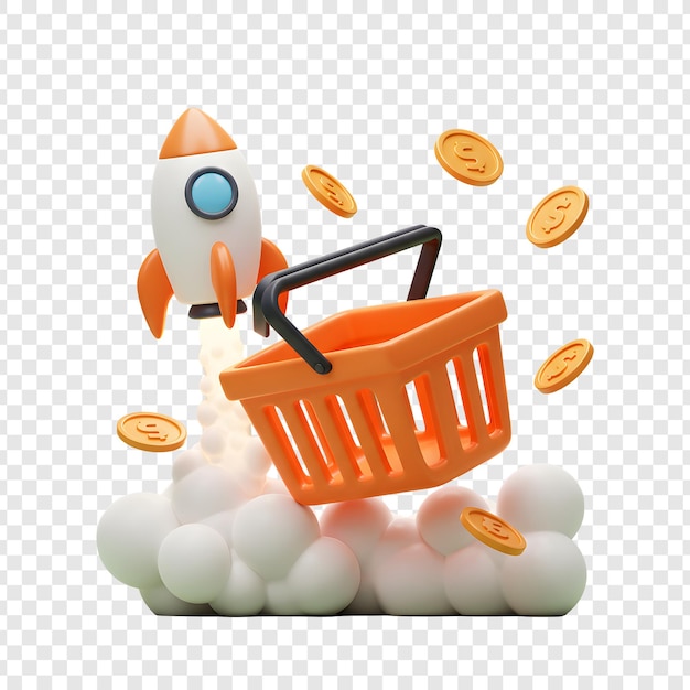 PSD comércio eletrônico shopping rocket