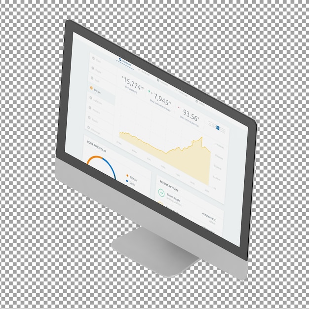 PSD computer isometrico con schermo