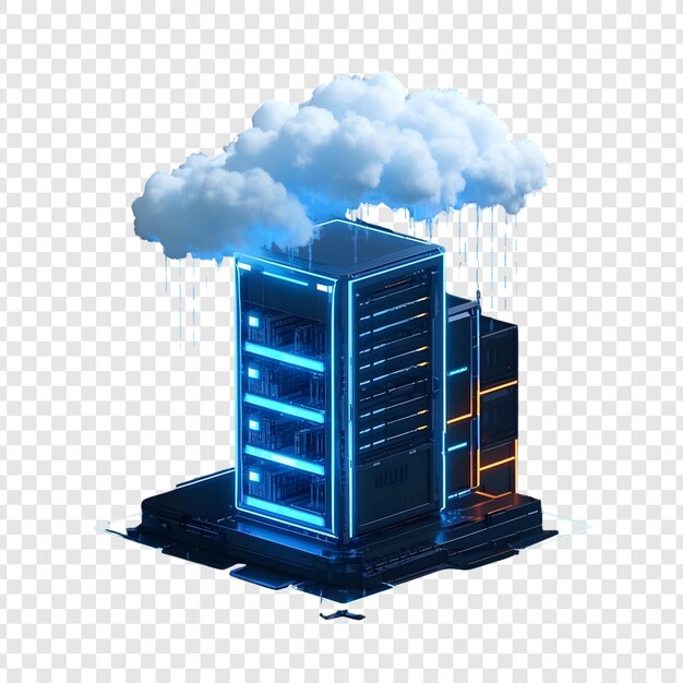 PSD computer-server-rack isoliert auf durchsichtigem hintergrund