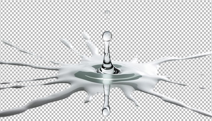 PSD concept d'éclaboussure d'eau propre et claire