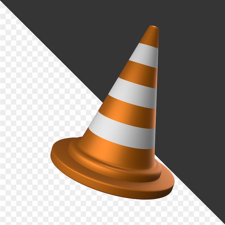 PSD un cono que es naranja y blanco