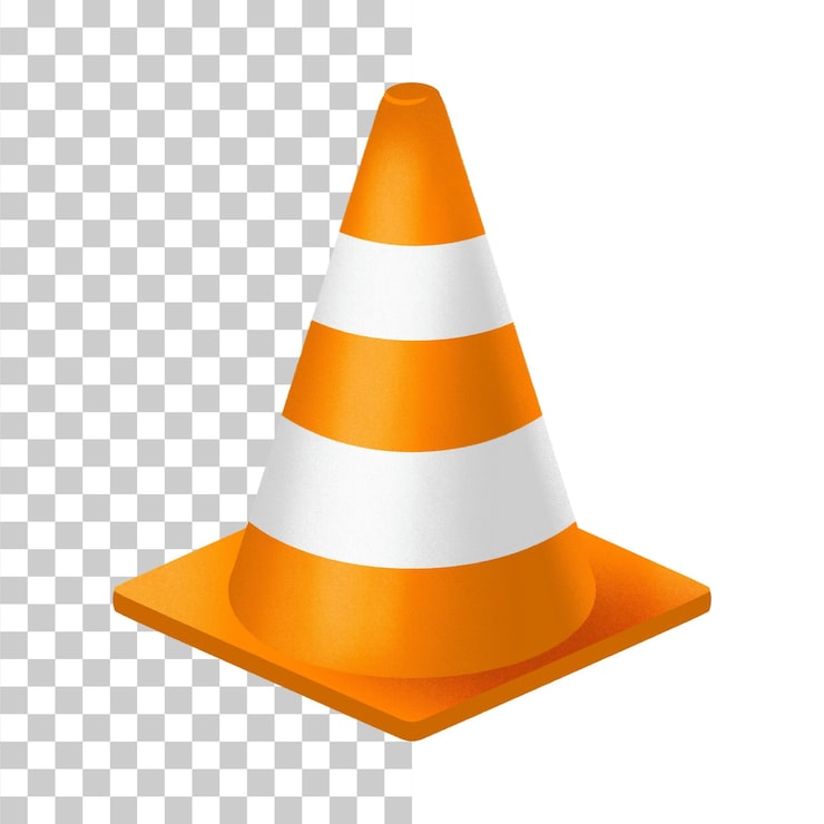 PSD cono de tráfico en 3d