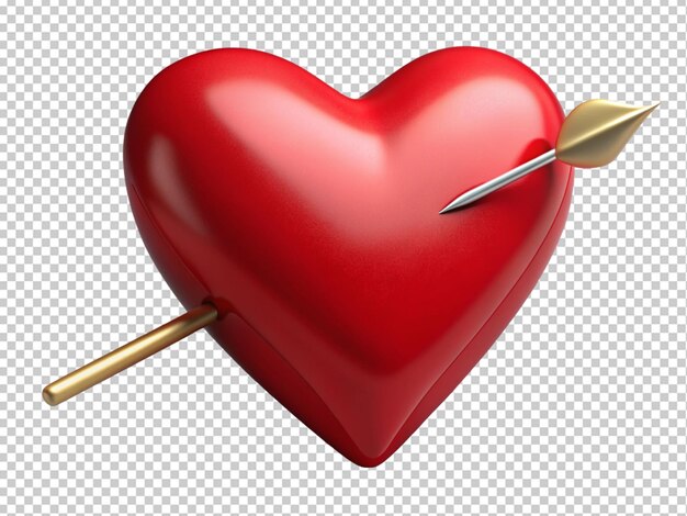 PSD corazón atravesado por una flecha