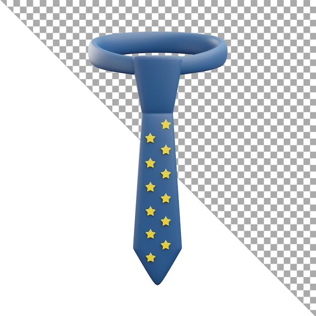 PSD cravatta icona illustrazione rendering 3d