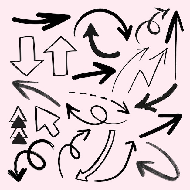 PSD creative arrow design element psd set