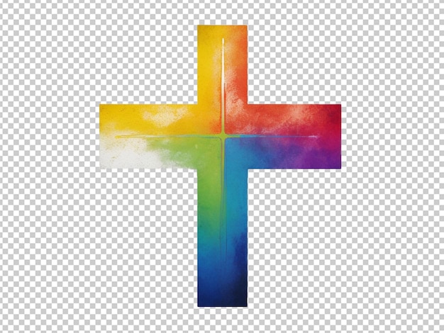 PSD cruz cristã colorida