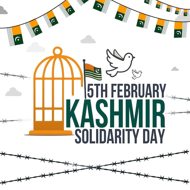 PSD desain posting hari solidaritas kashmir