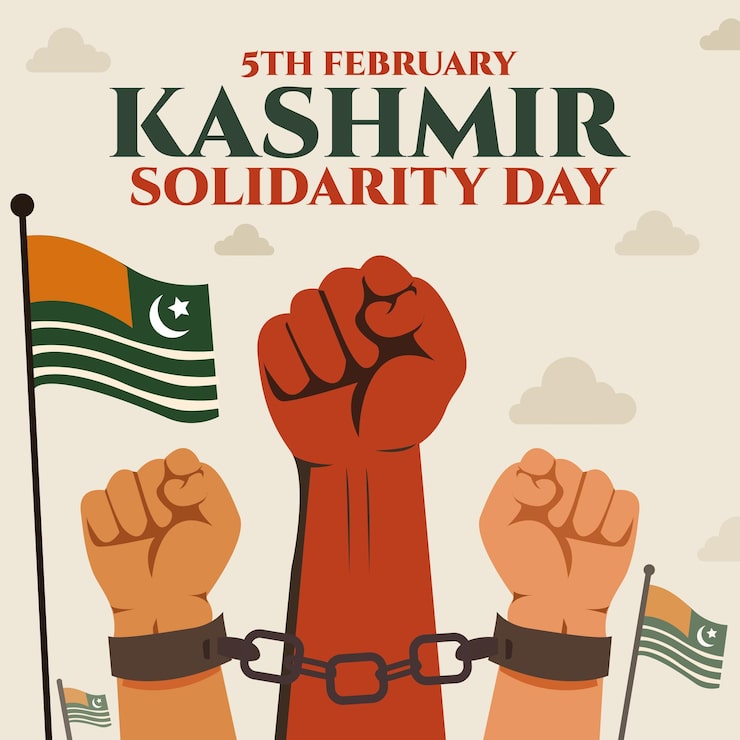 PSD desain posting hari solidaritas kashmir