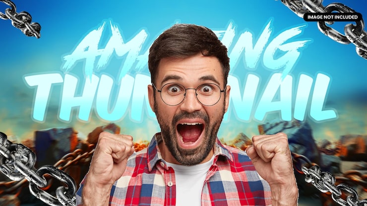 PSD desain thumbnail youtube modern dan banner web