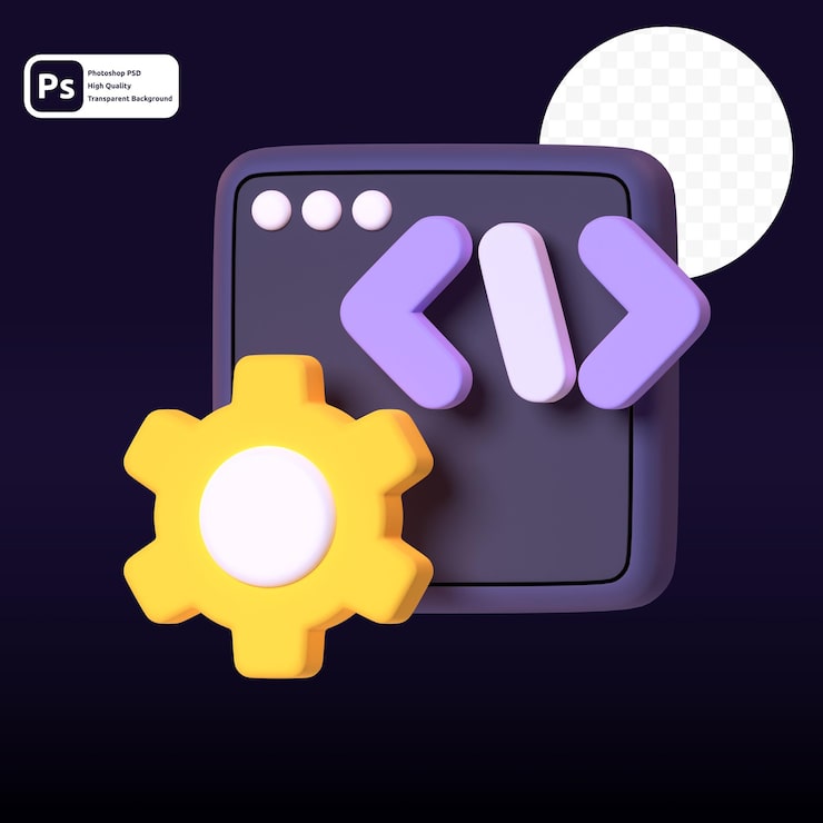 PSD desarrollo de software en render 3d para presentación web de activos gráficos u otros