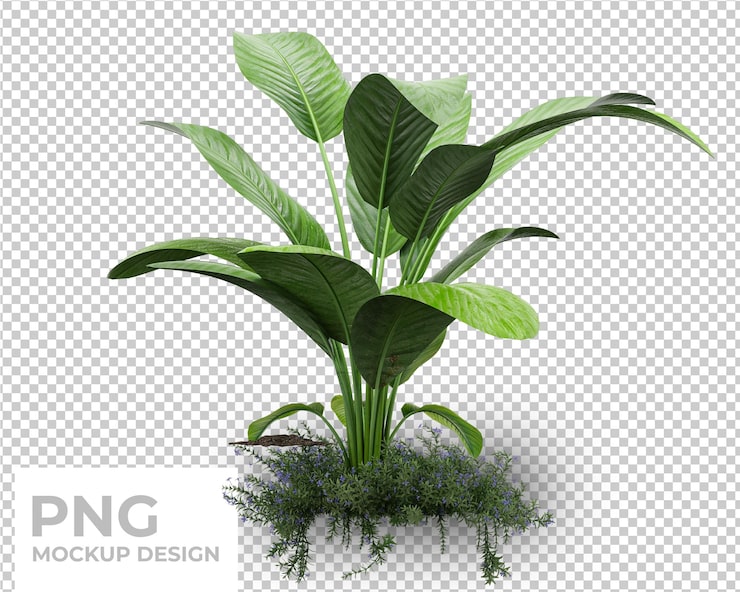 PSD design de maquete isolado de folhas de palmeira tropical