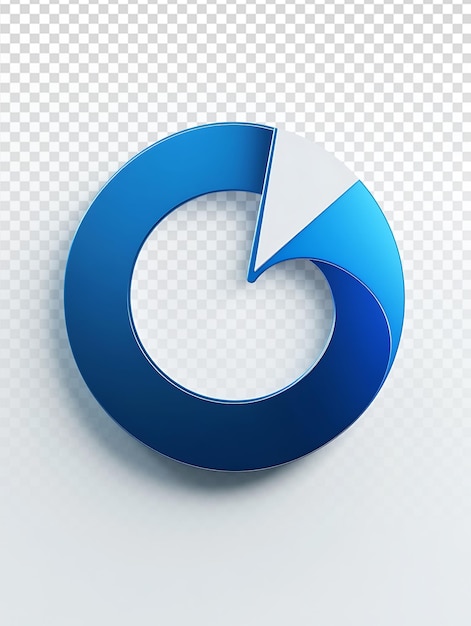 PSD design de logo circulaire moderne avec un élément de graphique en 3d
