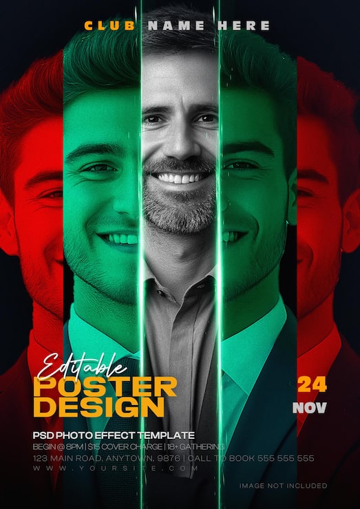 PSD design moderno poster