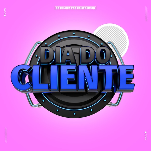 PSD dia do cliente renderização 3d
